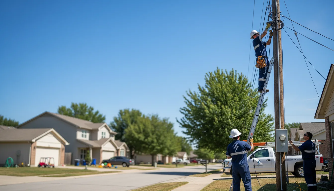 Residential electrician providing installation services in Harveyville, KS